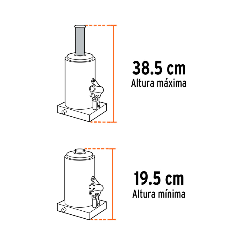 Gato Hidraulico de Botella Truper 4 Toneladas