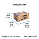 Grapa para Cable Redondo Blanca de 10 mm Volteck Bolsa con 20 Piezas