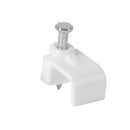 Grapa para Cable Plano Blanca de  6 mm Volteck Bolsa con 20 Piezas