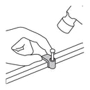 Grapa para Cable Plano Blanca de  6 mm Volteck Bolsa con 20 Piezas