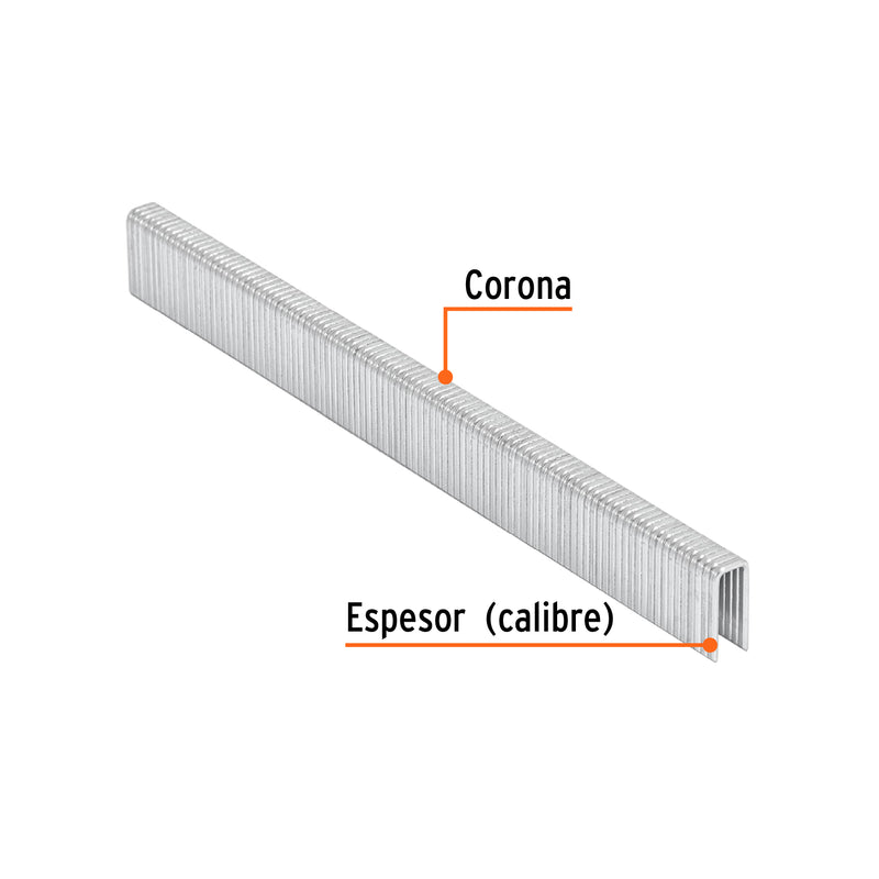 Grapas Engrapadora Neumatica Calibre 18 Caja con 5,000 Truper 1/2" (13 mm)