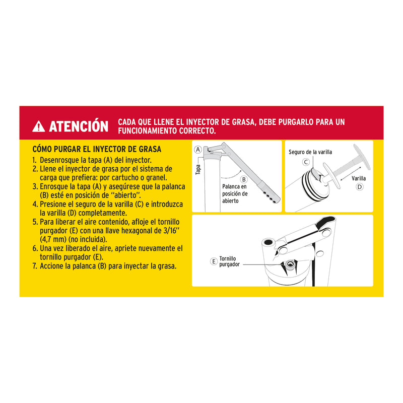 Inyector de Grasa 14 oz, 10,000 PSI Truper