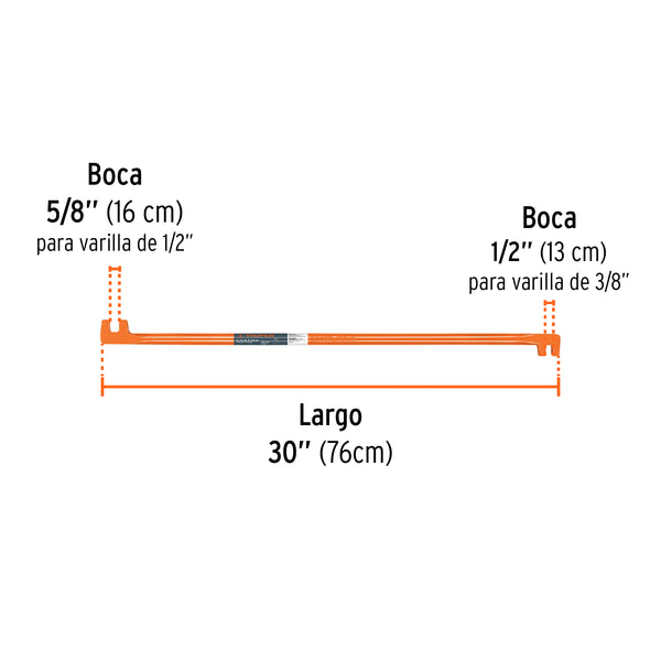 Grifa de 2 Bocas para Varillas de 1/2" y 3/8" Truper