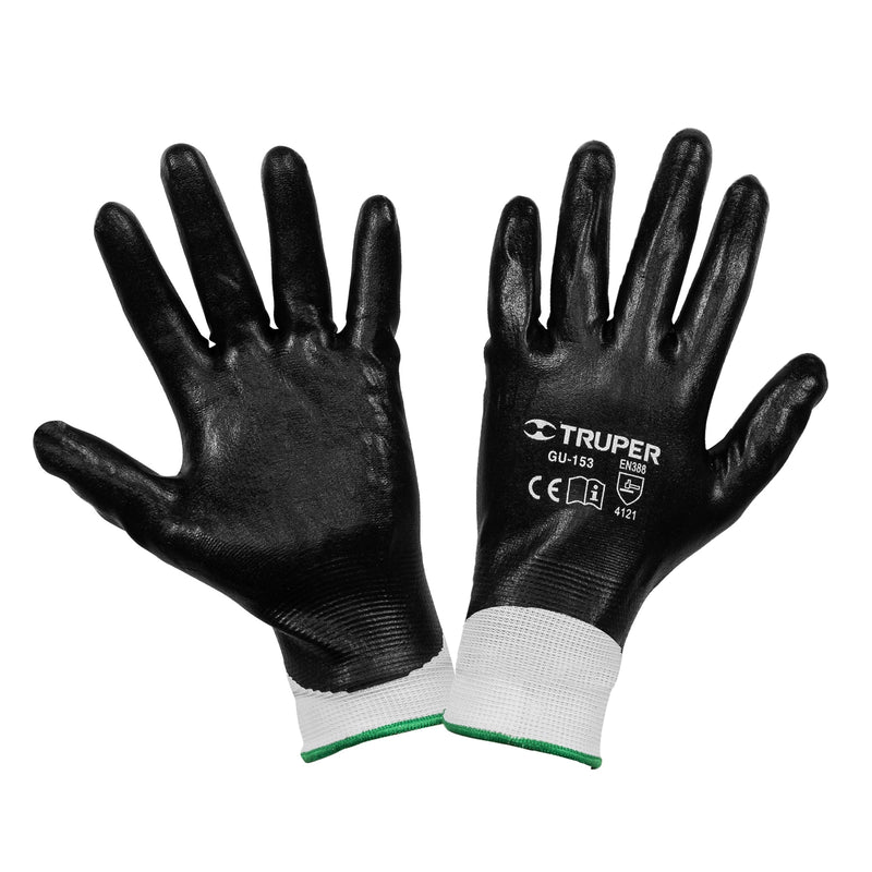 Guantes de Poliester con Recubrimiento de Nitrilo Truper Talla Grande