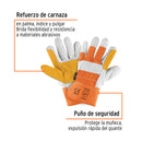 Guantes de Carnaza y Loneta con Refuerzo Unitalla Truper