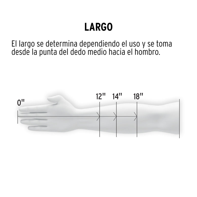 Guantes de Latex Uso Industrial Extralargo Truper Extra Grande