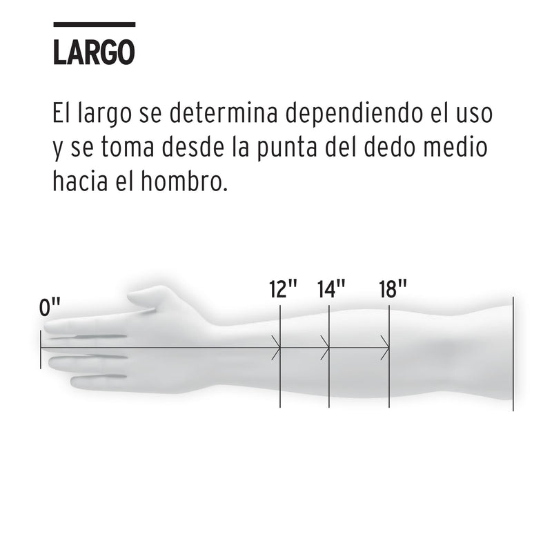 Guantes de Latex Uso Industrial Corto Truper Talla Mediana