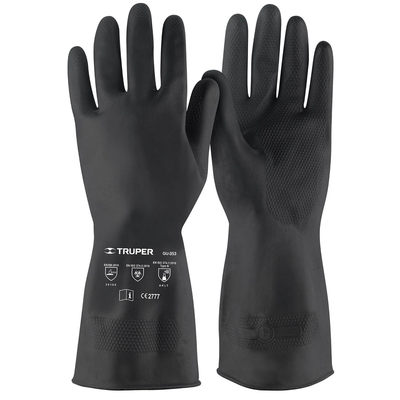 Guantes de Latex Uso Industrial Corto Truper Talla Grande