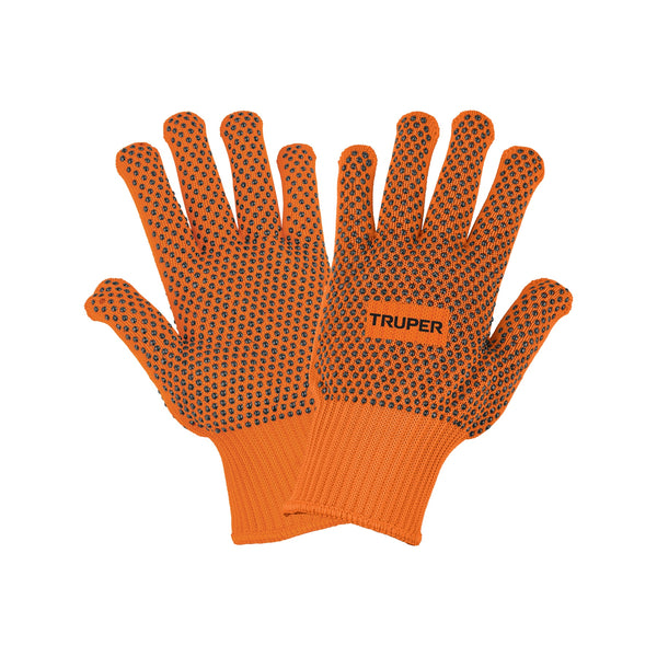 Guantes de Algodon con Puntos de PVC en Palma y Dorso Unitalla TRUPER
