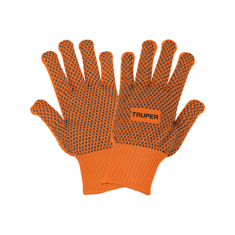 Guantes de Algodon con Puntos de PVC en Palma y Dorso Unitalla TRUPER
