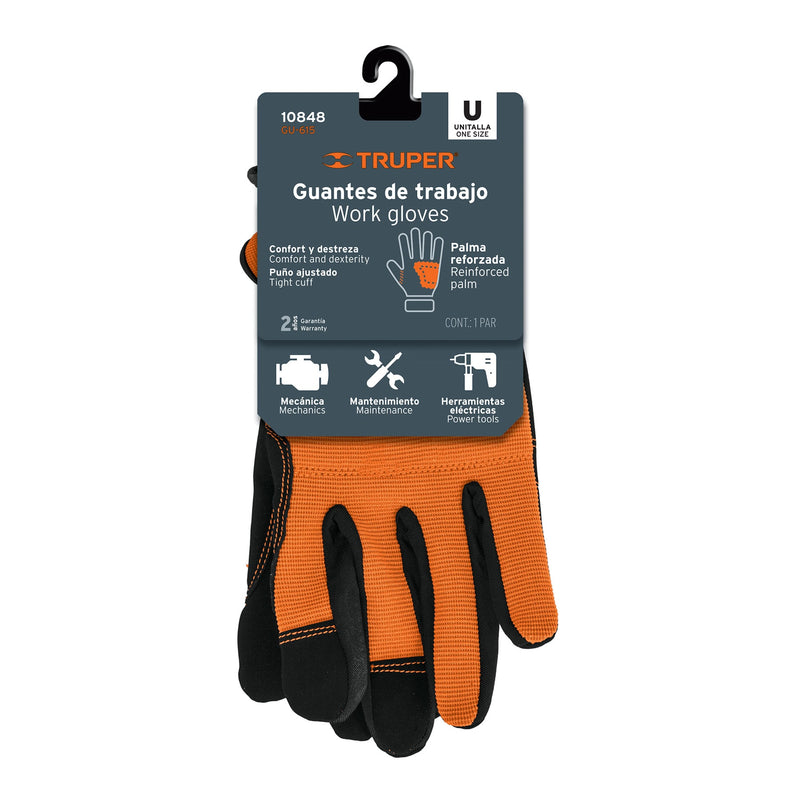 Guantes para Mecanico Palma Reforzada Unitalla Truper