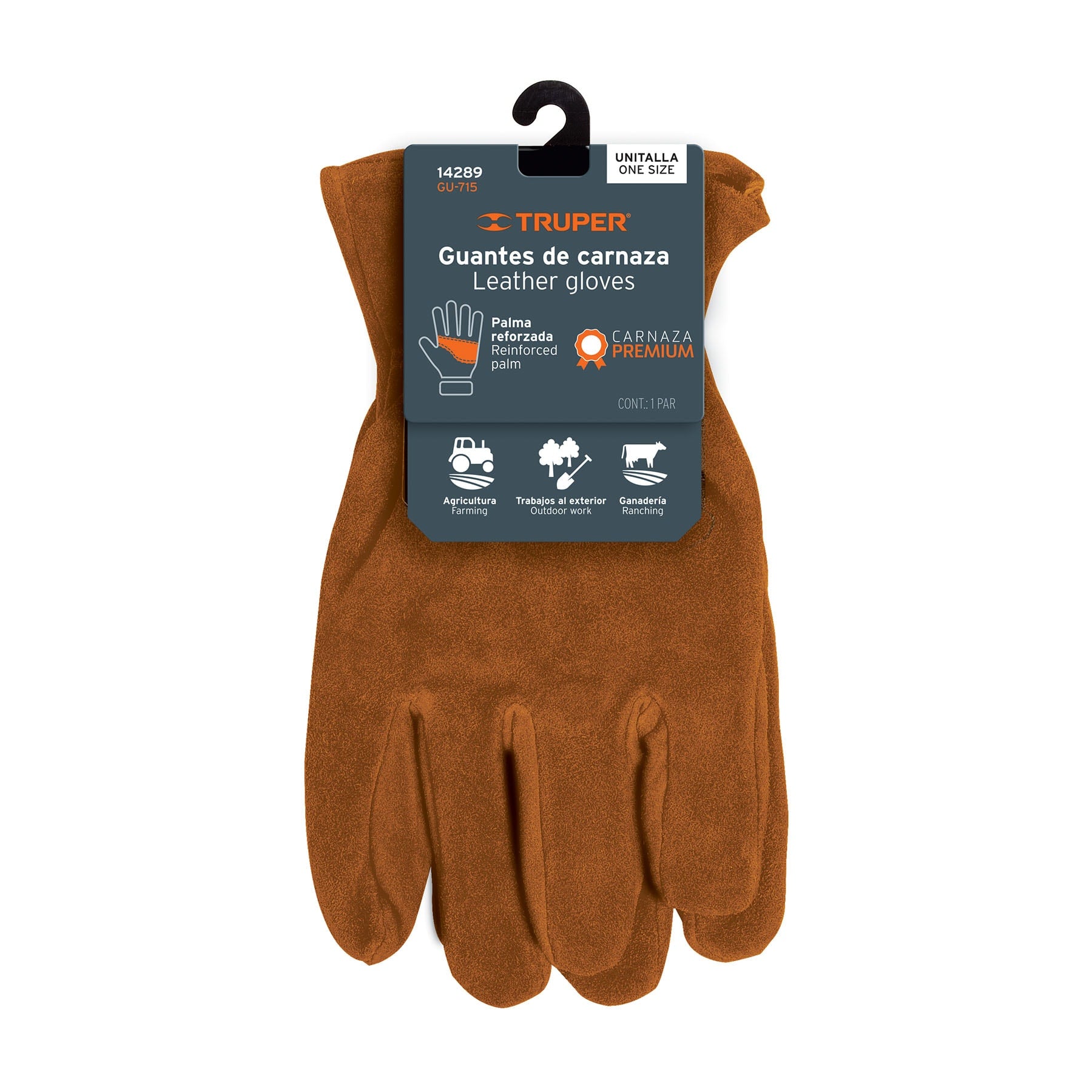 Guantes de Carnaza Premium Unitalla Truper