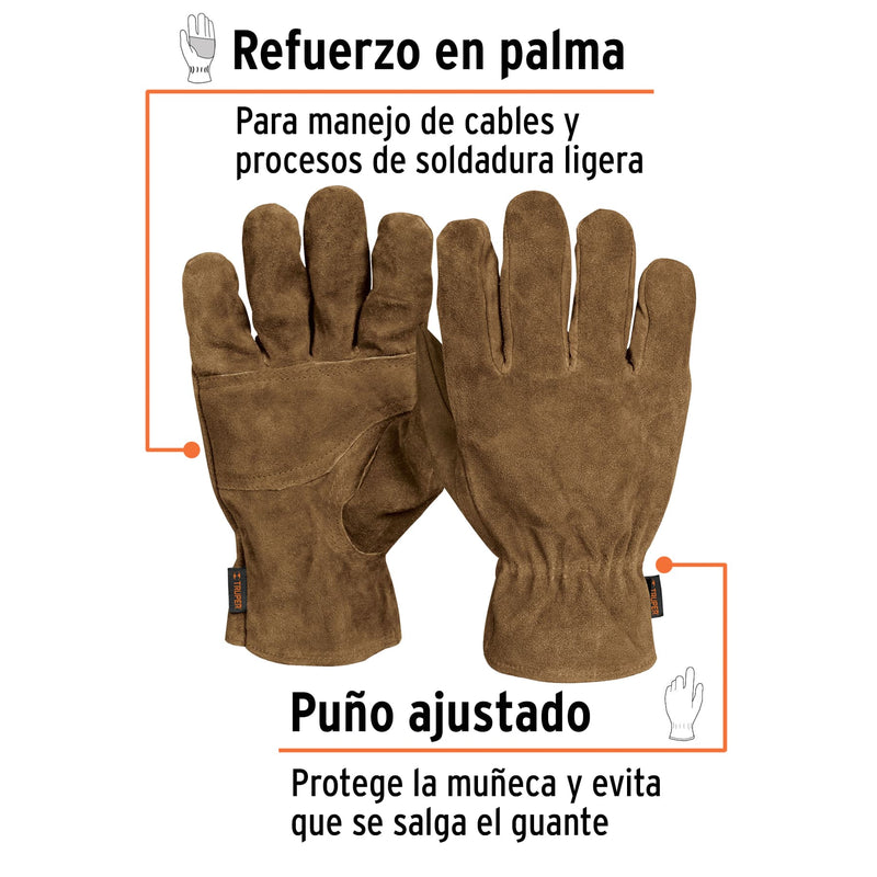 Guantes de Carnaza Premium Unitalla Truper