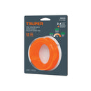 Hilo Redondo para Desbrozadora 2.4 mm x 12 mts Naranja Tarjeta Truper