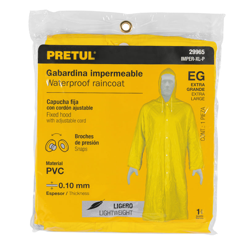 Gabardina Impermeable Ligera Pretul Talla Extra Grande