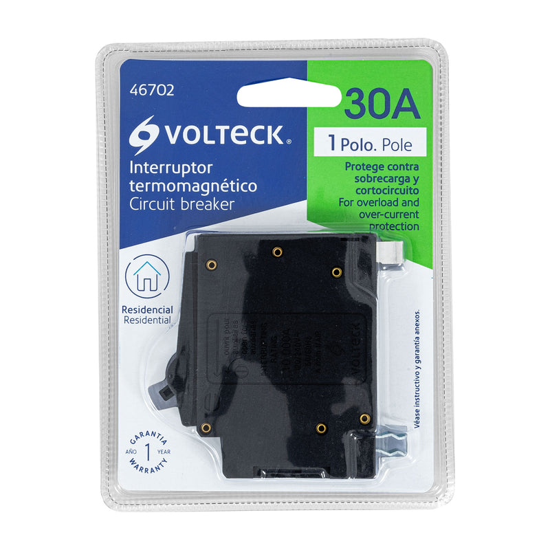 Interruptor Termomagnetico Volteck 1 Polo 30 Amperes