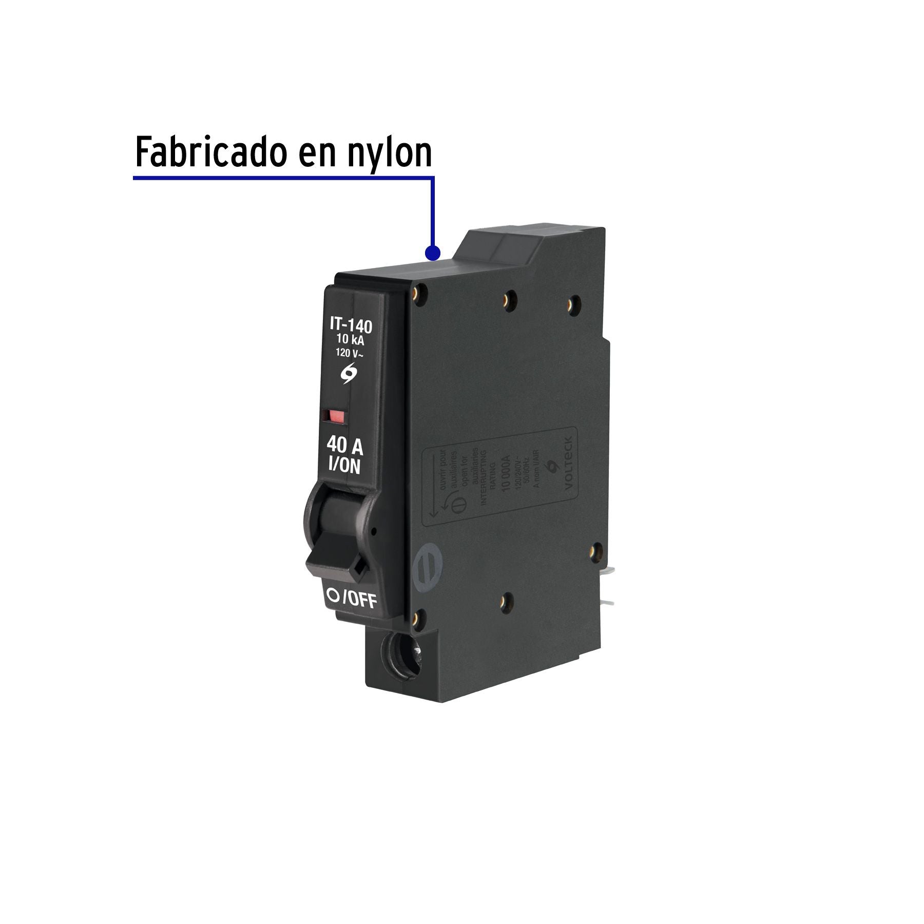 Interruptor Termomagnetico Volteck 1 Polo 40 Amperes