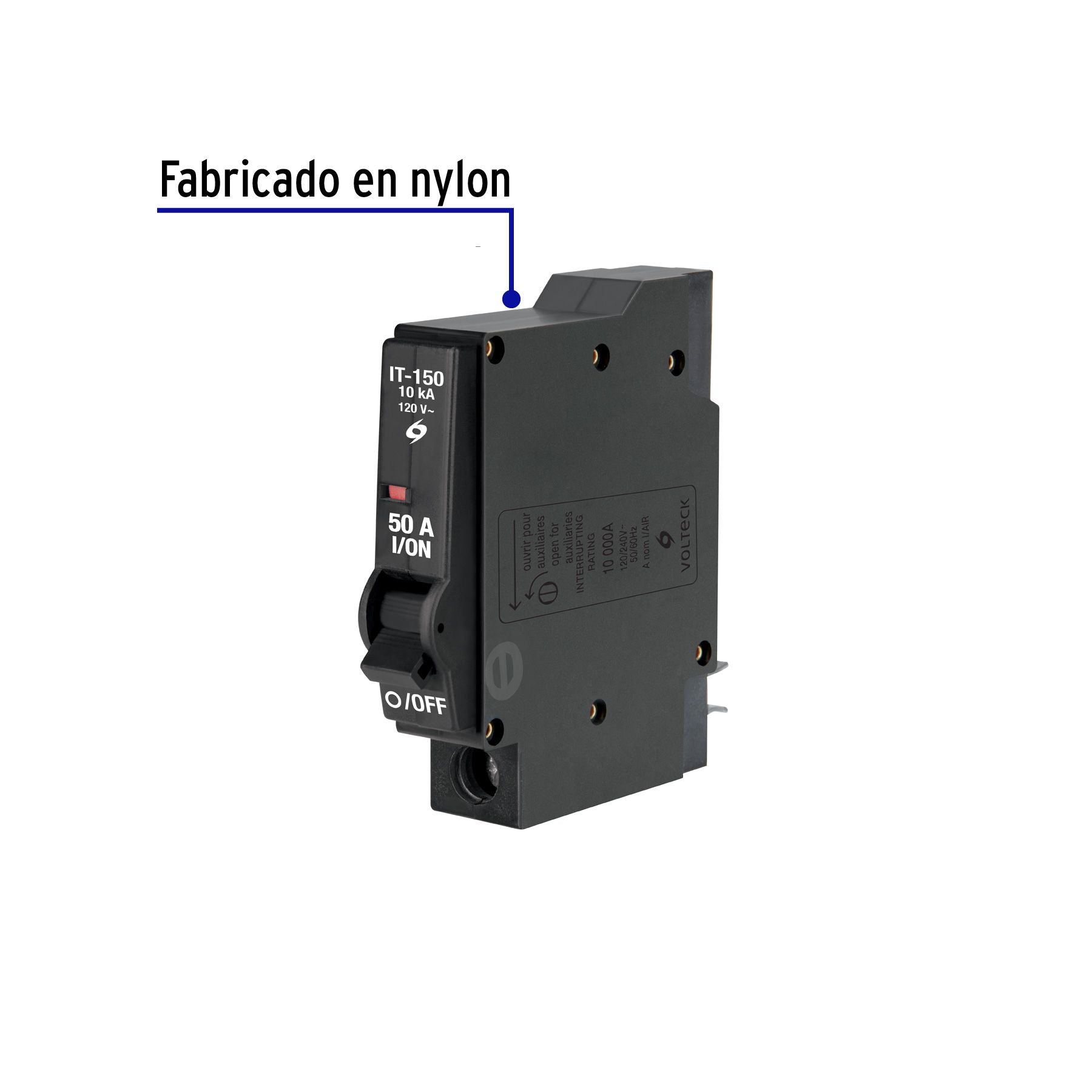 Interruptor Termomagnetico Volteck 1 Polo 50 Amperes