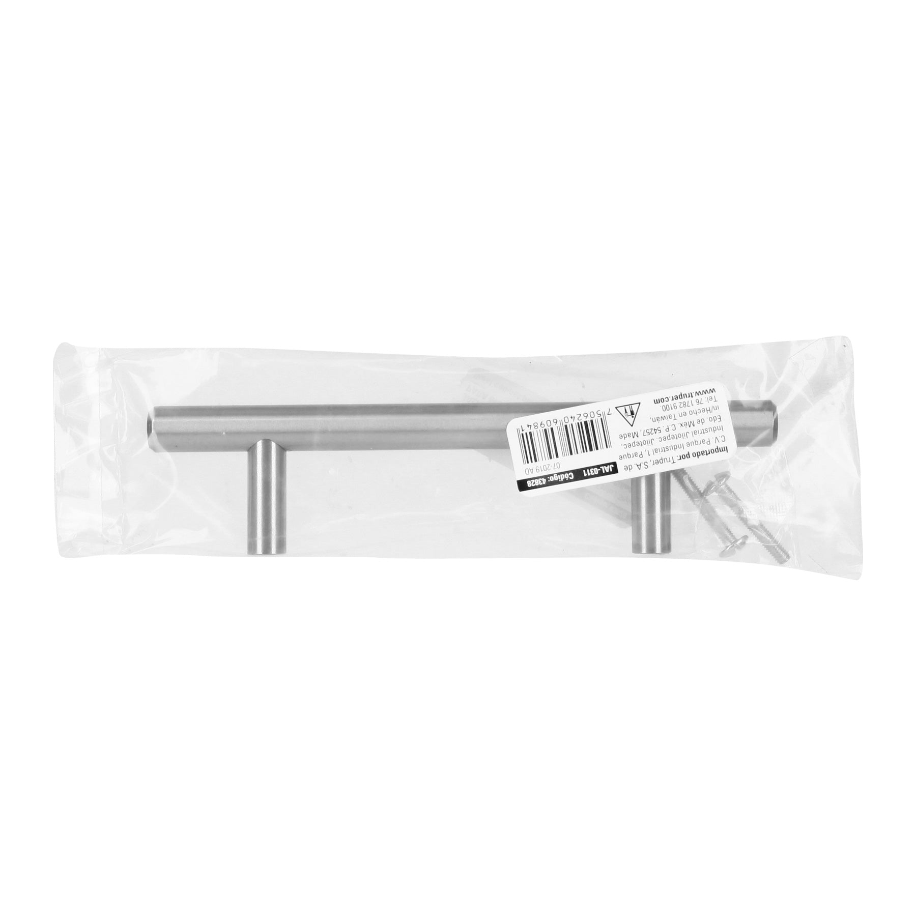 Jaladera de Acero Linea "Cilindro" Niquel Hermex  96 mm