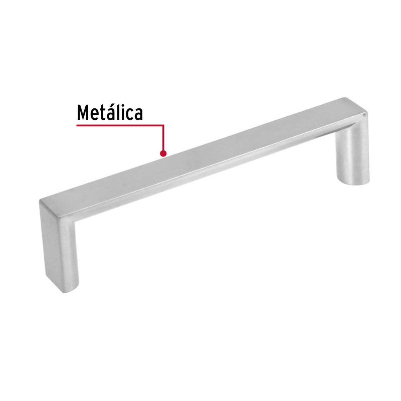 Jaladera de Acero Linea "Andamio" Niquel Hermex  96 mm
