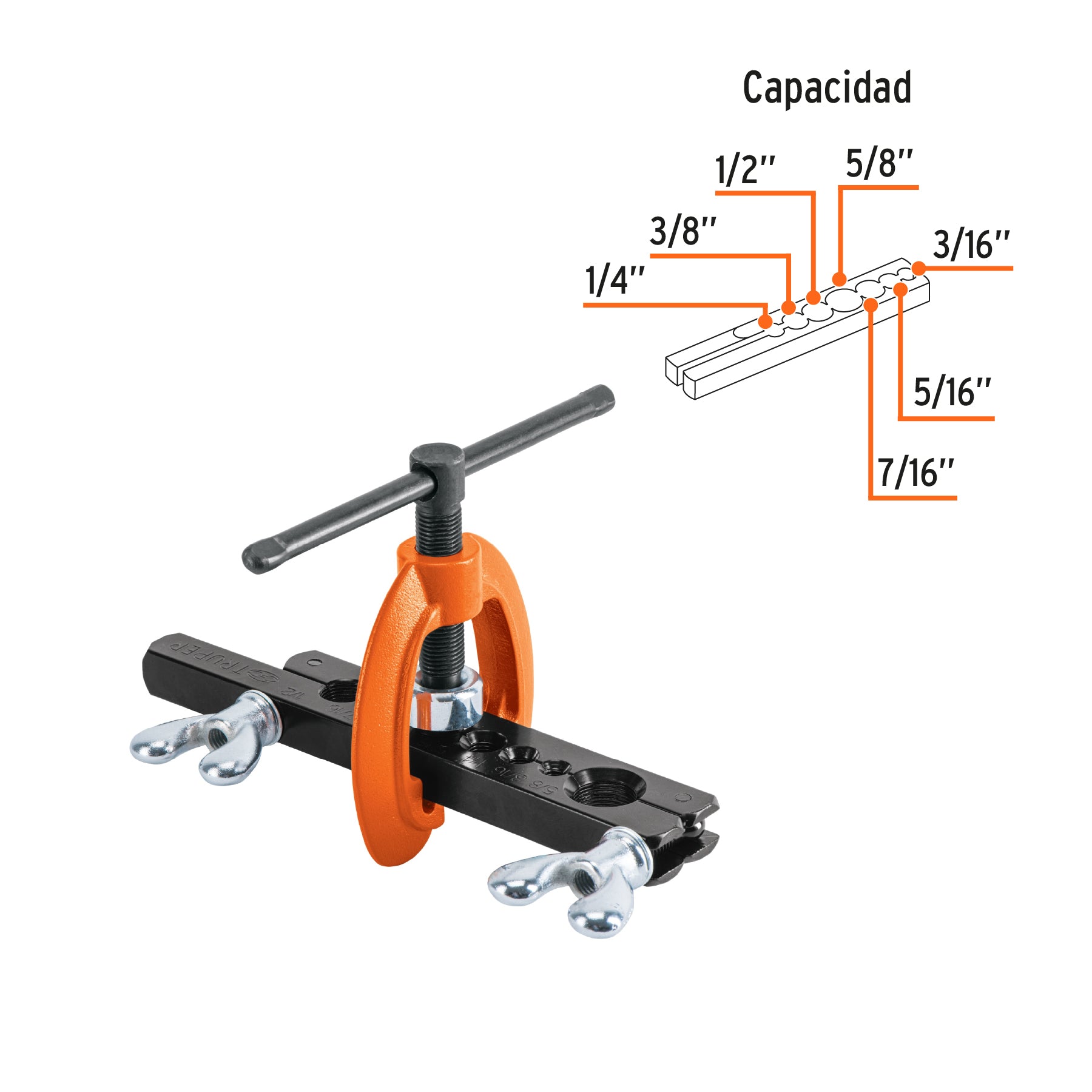 Avellanador para Tubos de 3/16" a 5/8" Truper