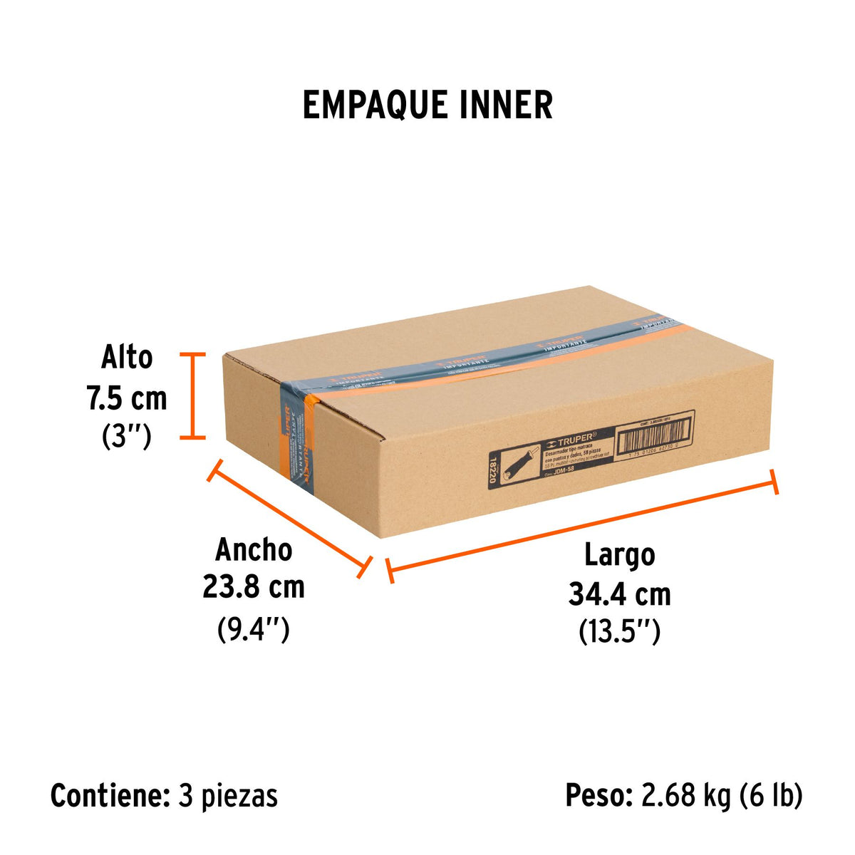 Desarmador Tipo Matraca con Puntas y Dados 58 Piezas Truper