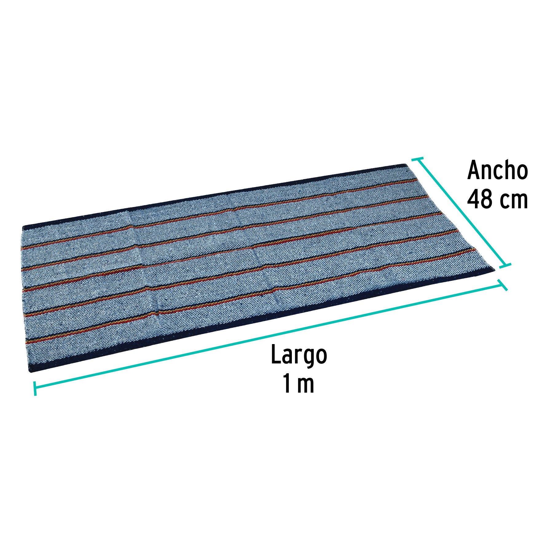 Jerga Sarga Gruesa de 1 mt x 48 cms Azul Klintek