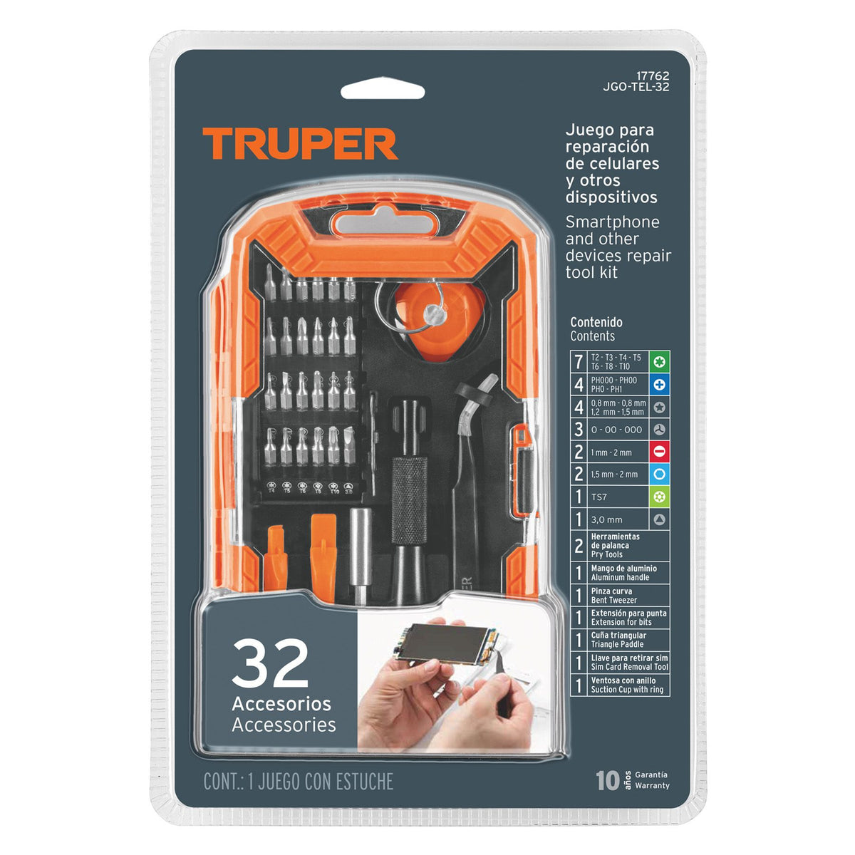 Juego de 32 Piezas para Reparacion de Electronica Truper