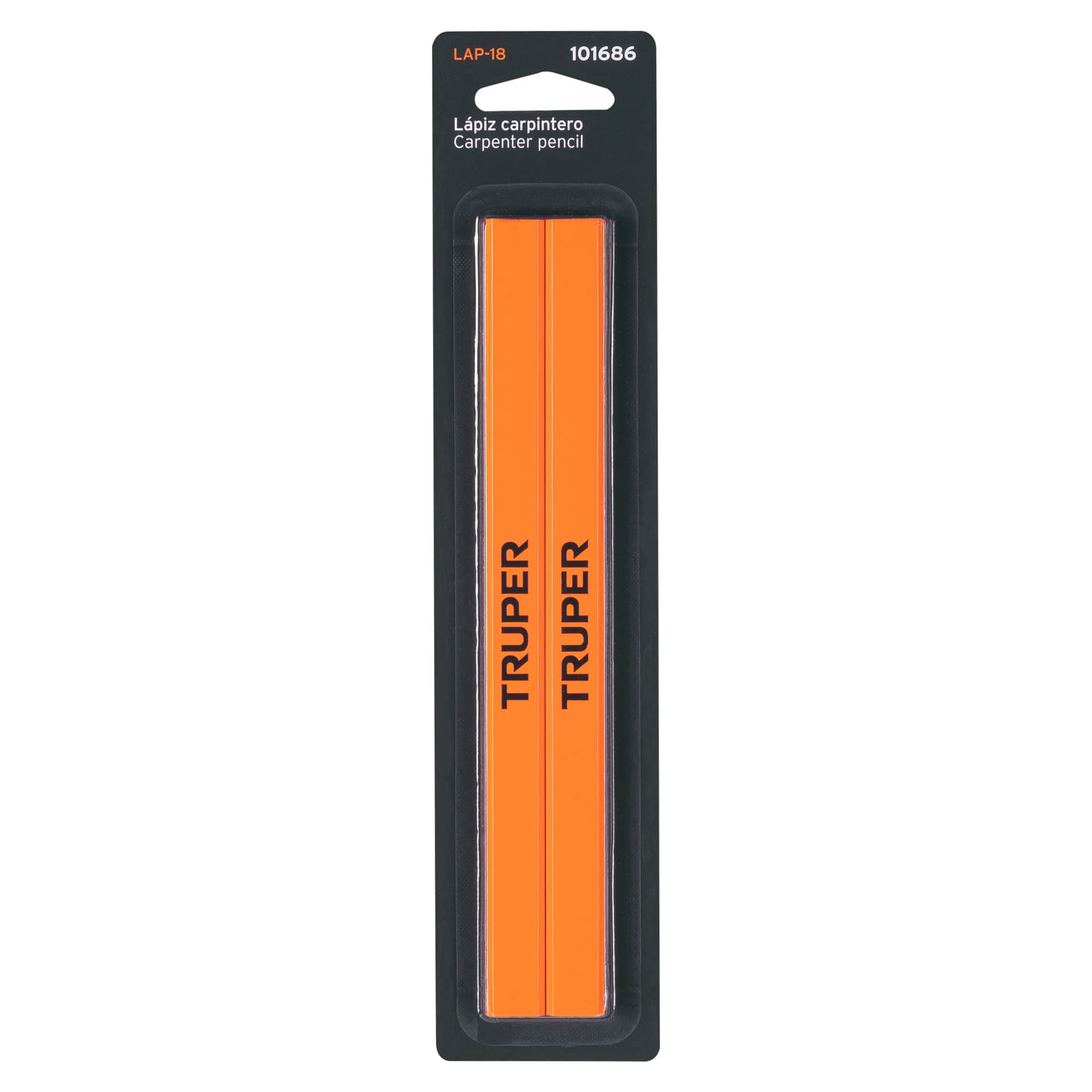 Lapiz de 18 cms para Carpintero Truper Blister con 2 Piezas