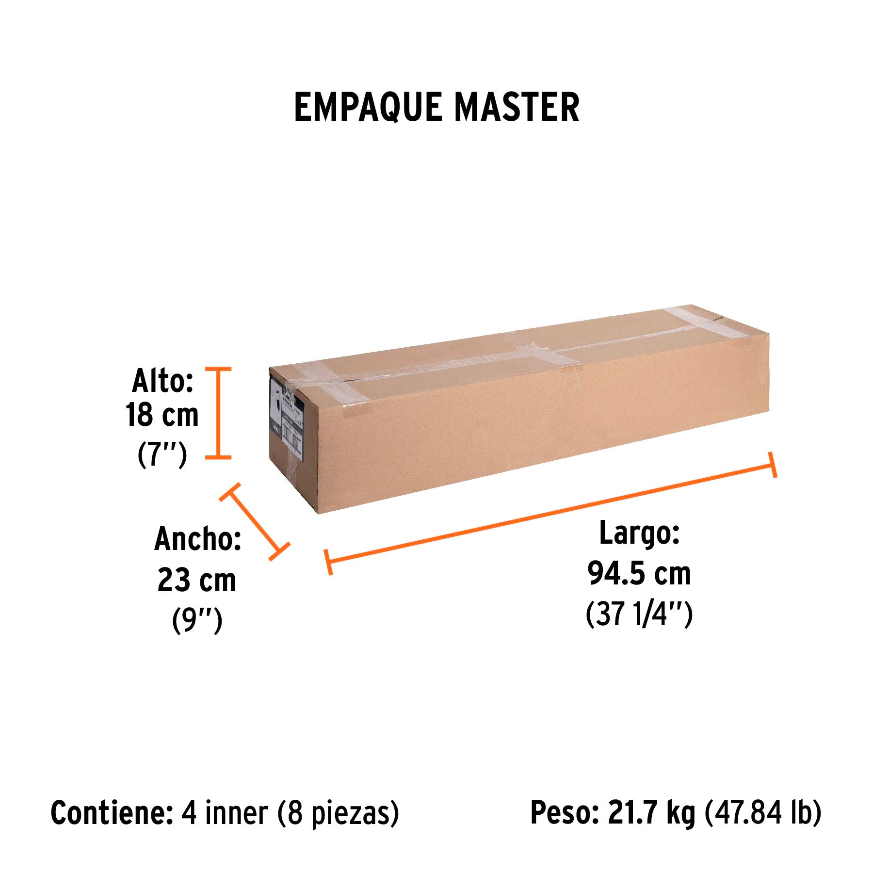 Hacha Labor Entera Mango Fibra de Vidrio 36" Truper 3-1/2 Lb