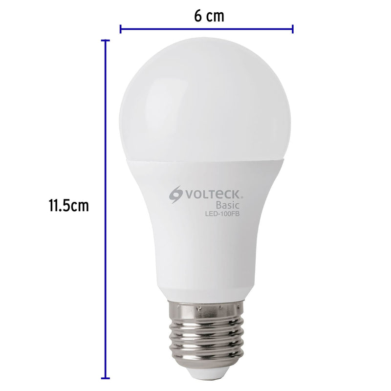 Foco LED Tipo Bulbo 14 Watts A19 E27 Volteck Basic Luz Blanca