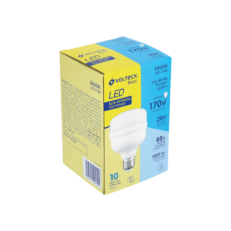 Foco LED Alta Potencia Luz Blanca Volteck Basic 20 Watts