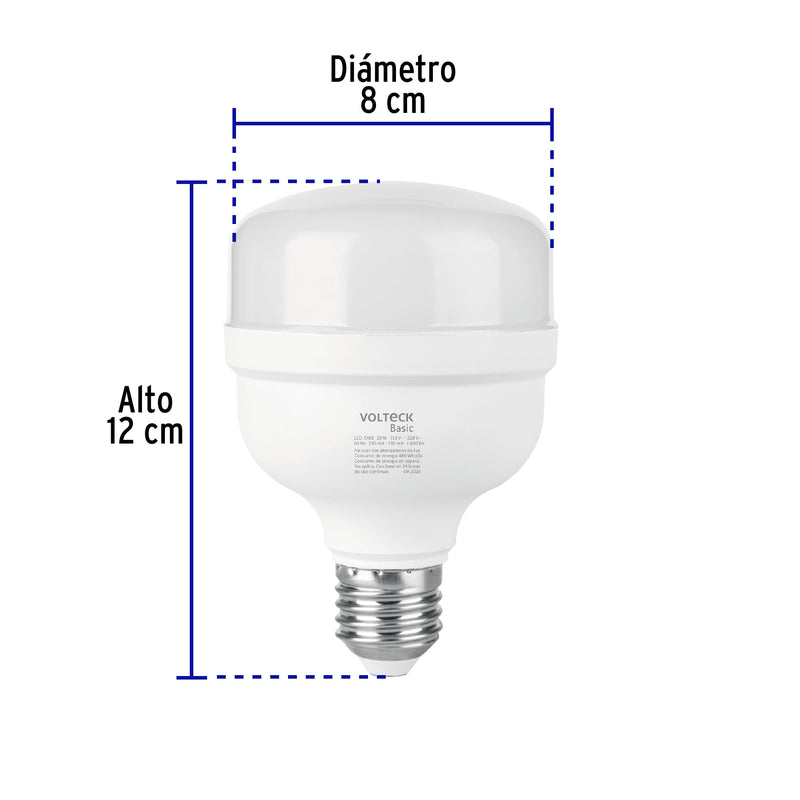 Foco LED Alta Potencia Luz Blanca Volteck Basic 20 Watts