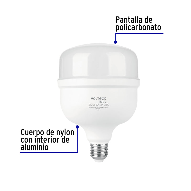 Foco LED Alta Potencia Luz Blanca Volteck Basic 35 Watts