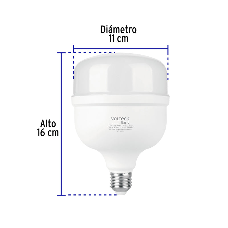 Foco LED Alta Potencia Luz Blanca Volteck Basic 35 Watts