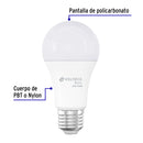 Foco LED Tipo Bulbo 10 Watts A19 E27 Volteck Basic Luz Calida