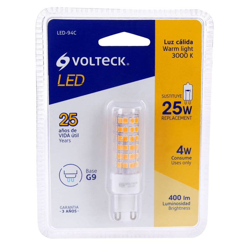 Foco LED Ampolleta Base G9 4 Watts 120 Volts Volteck