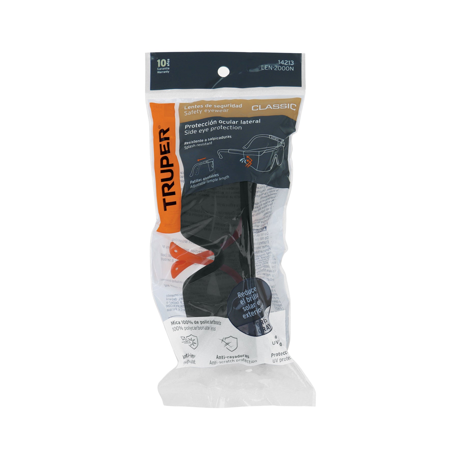 Lentes de Seguridad Ajustables Grises TRUPER Classic