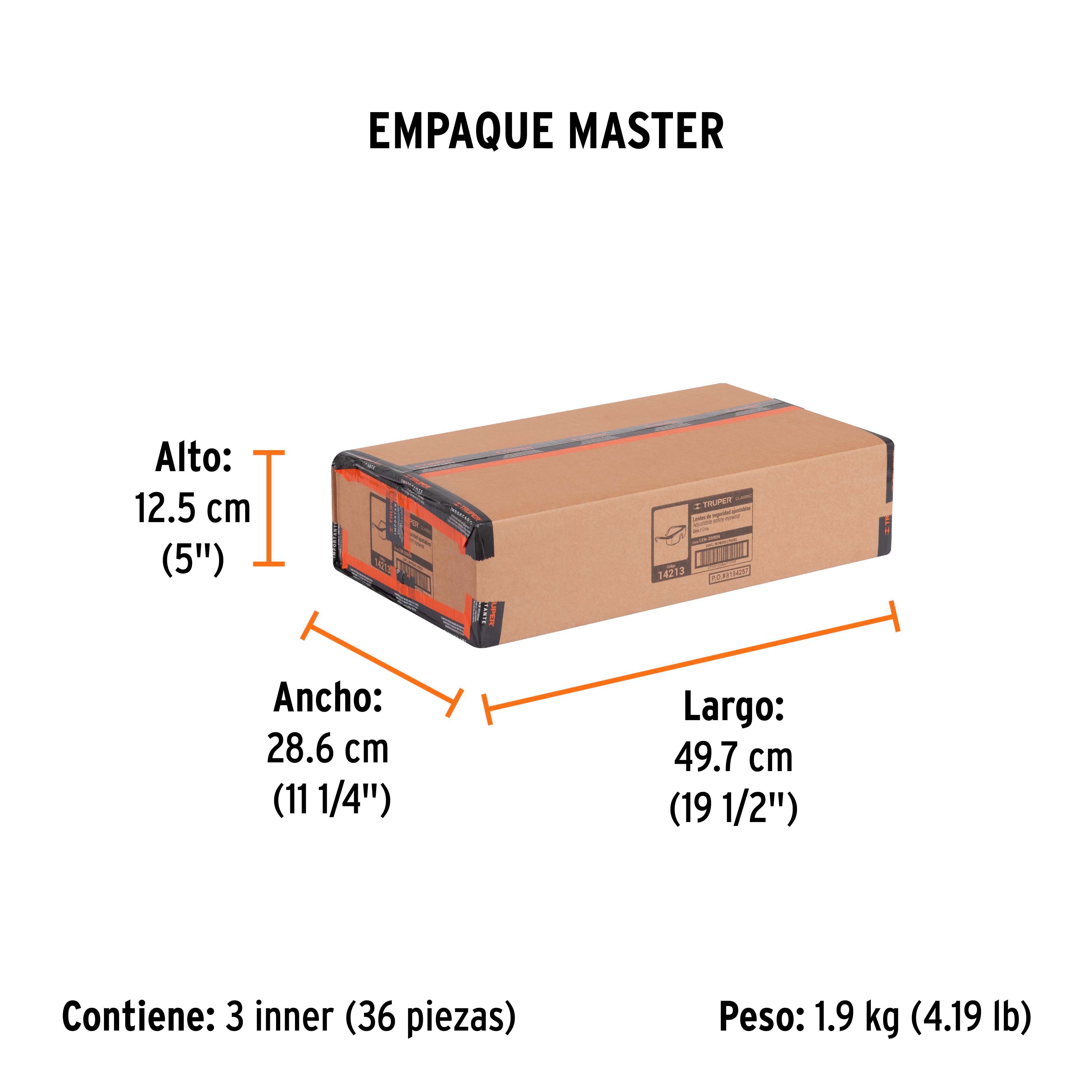 Lentes de Seguridad Ajustables Grises TRUPER Classic