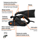 Lijadora de Banda 4" X 24" 1,200 Watts TRUOER INDUSTRIAL