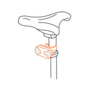 Linterna Trasera para Bicicleta 9 LEDs con 2 Pilas AAA Truper