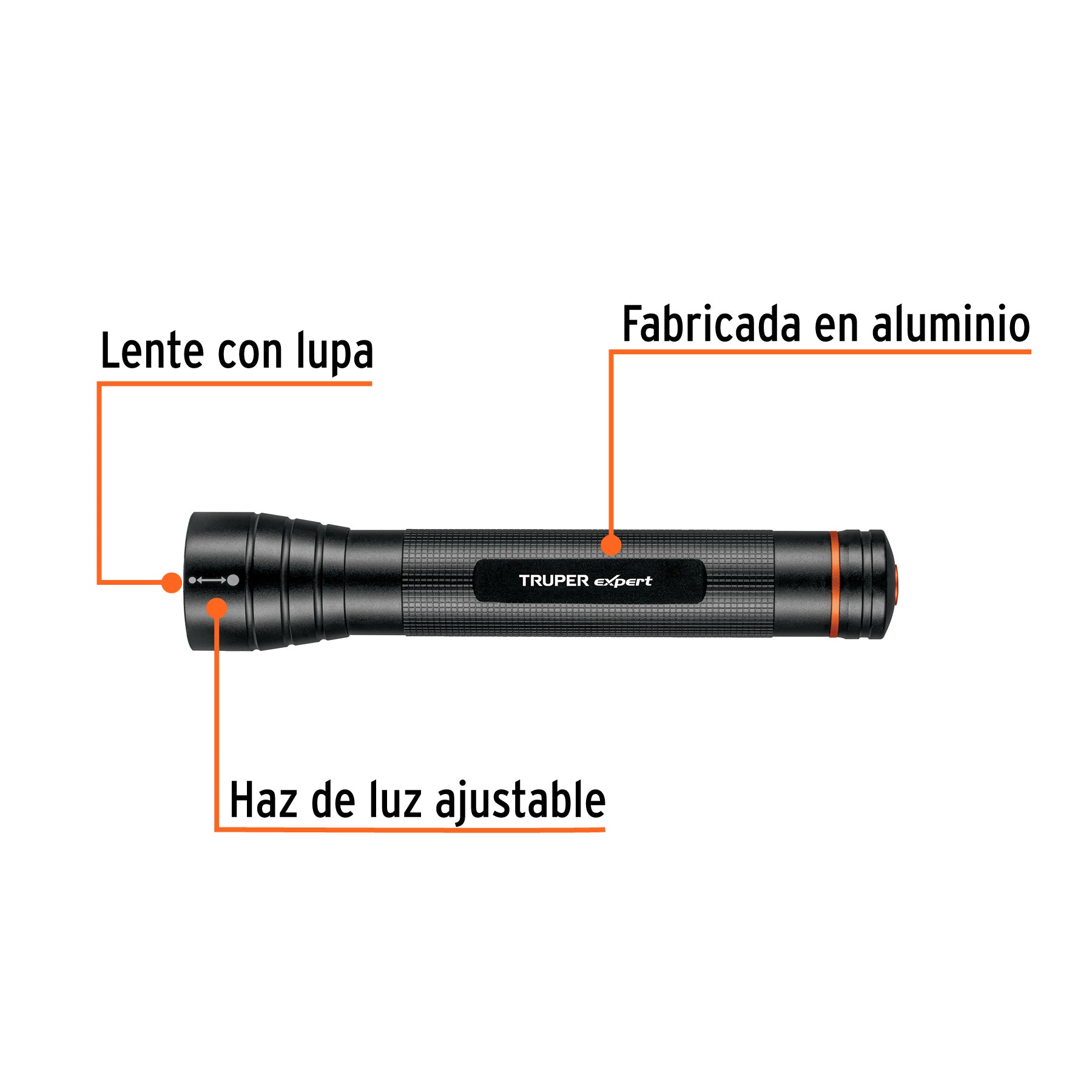 Linterna LED con 3 Pilas D de Aluminio 850 lm TRUPER EXPERT