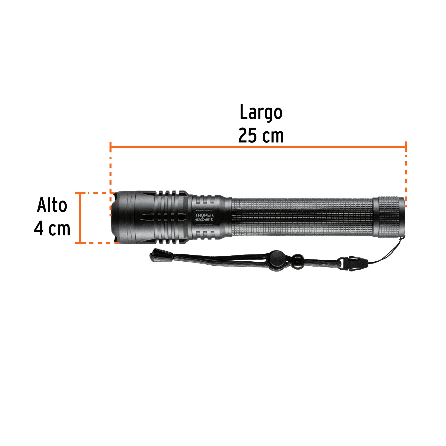 Linterna LED Recargable de Aluminio 2,000 lm TRUPER EXPERT