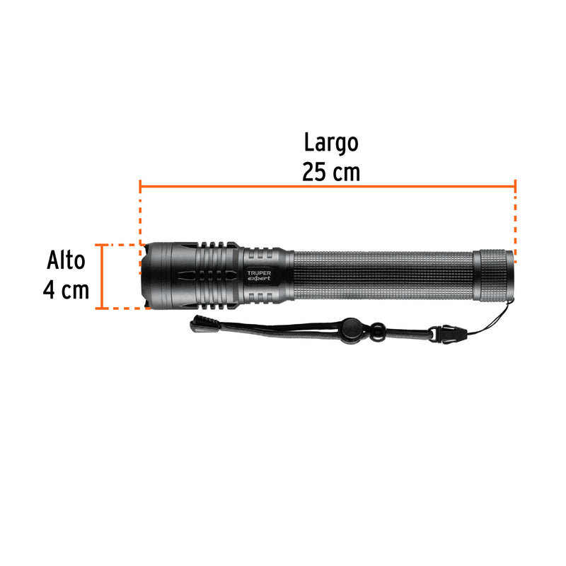 Linterna LED Recargable de Aluminio 2,000 lm TRUPER EXPERT