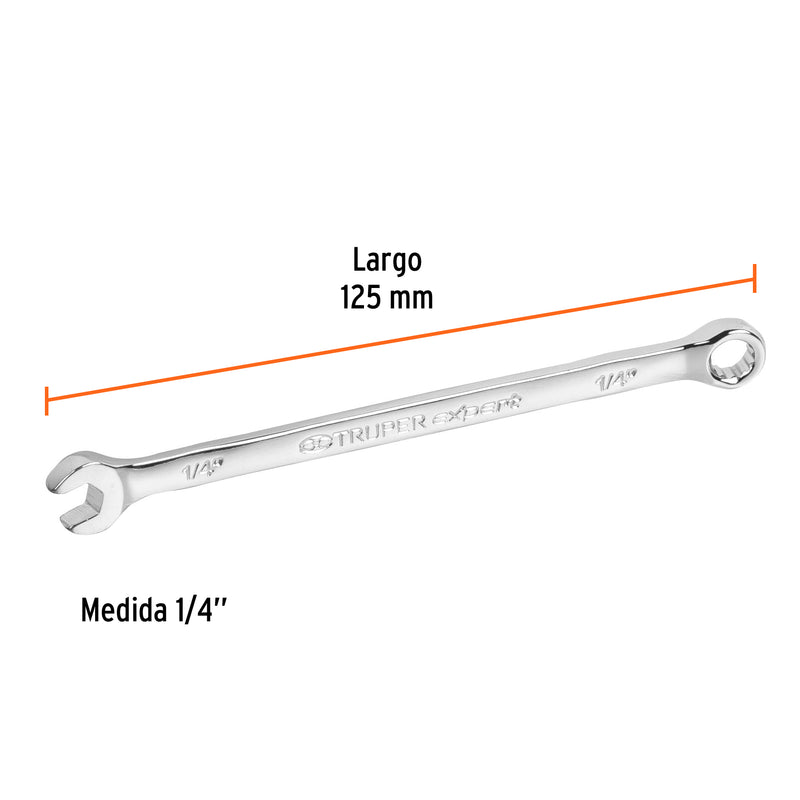 Llave Combinada Extralarga Estandar Truper Expert 1/4"