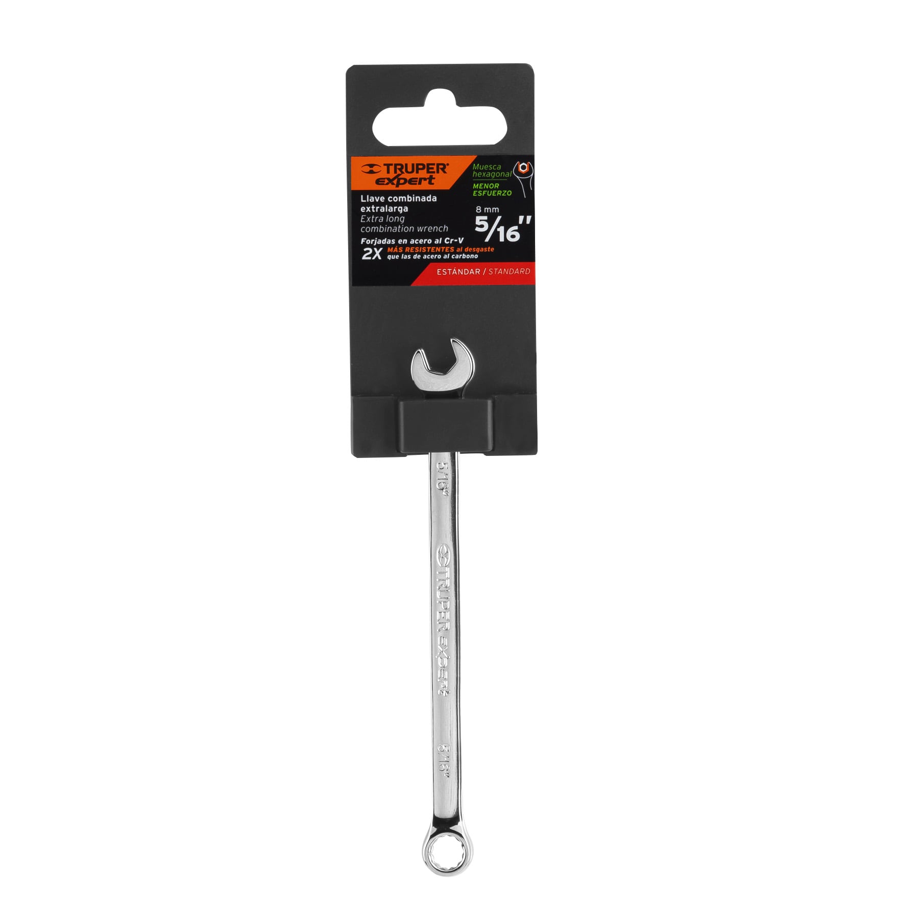 Llave Combinada Extralarga Estandar Truper Expert 5/16"
