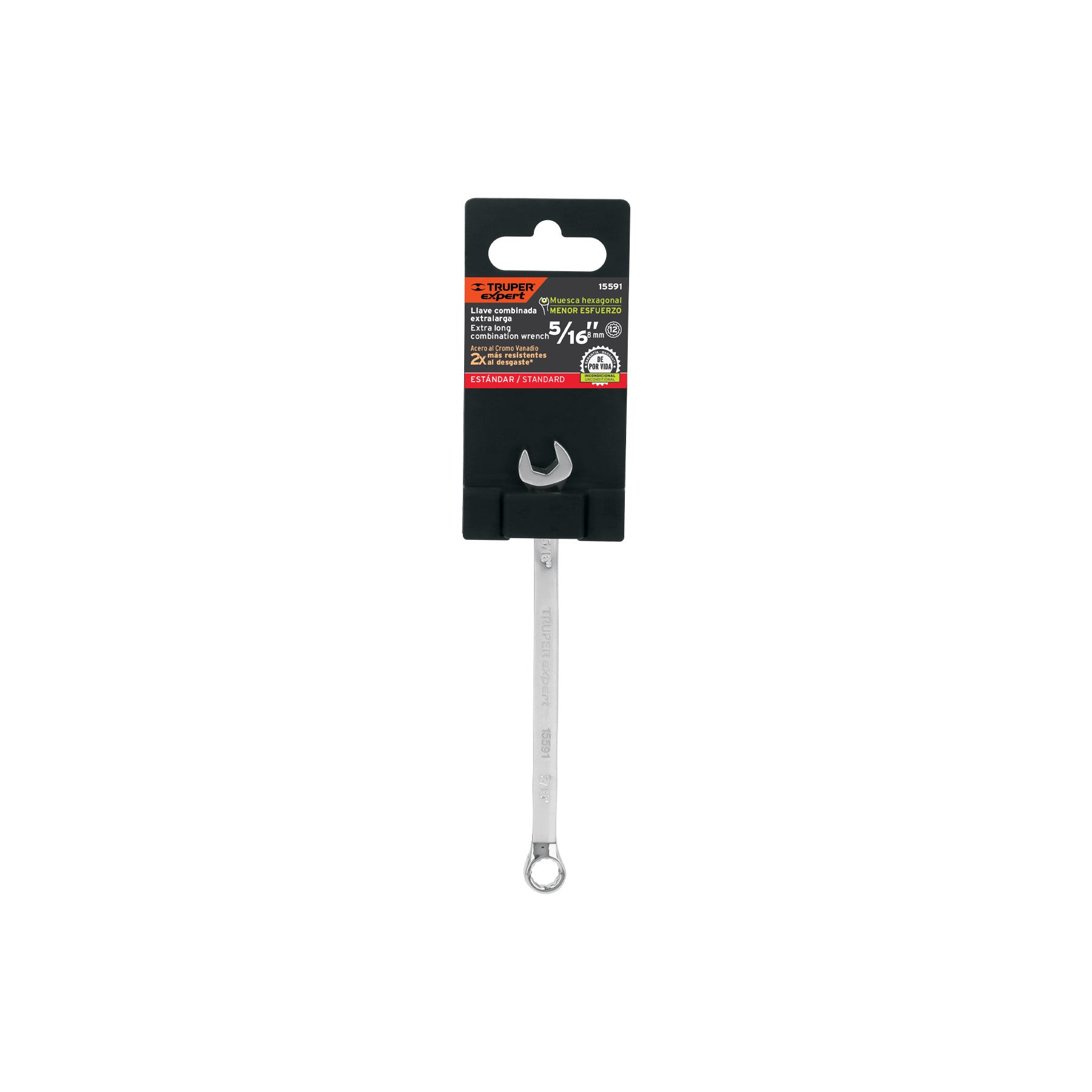 Llave Combinada Extralarga Estandar Truper Expert 5/16"