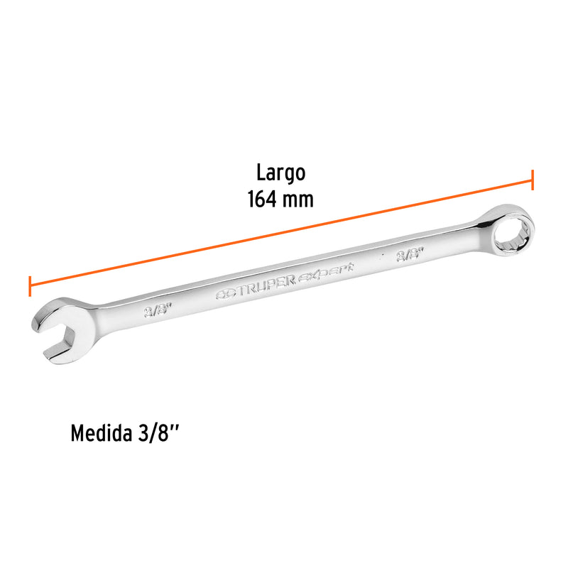 Llave Combinada Extralarga Estandar Truper Expert 3/8"