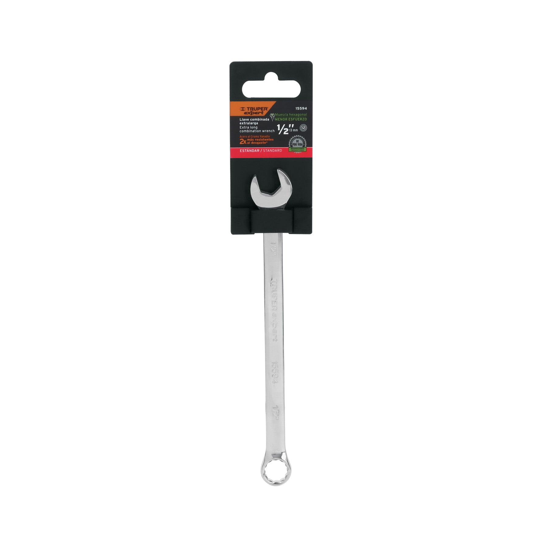 Llave Combinada Extralarga Estandar Truper Expert 1/2"
