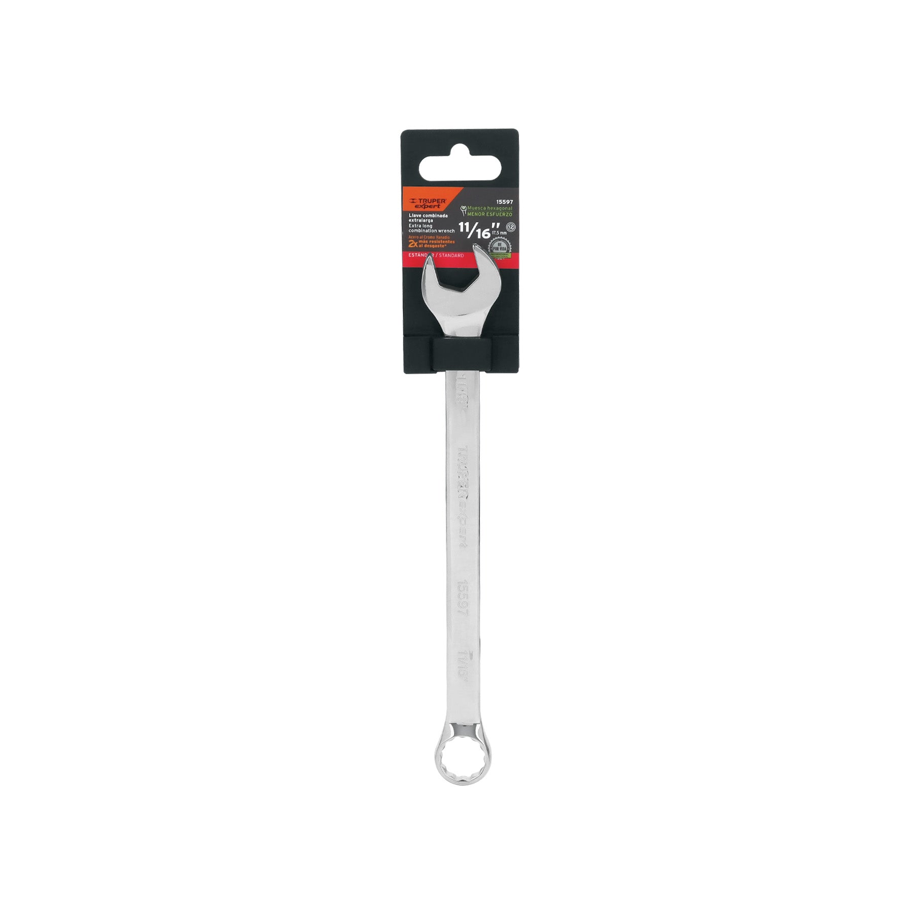 Llave Combinada Extralarga Estandar Truper Expert 11/16"